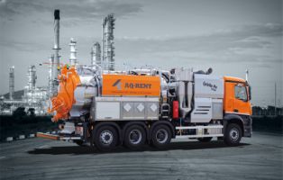 Saug-Verblasfahrzeug mit Zyklonabscheider