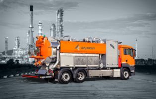 Vakuumfahrzeug mit Gebläse